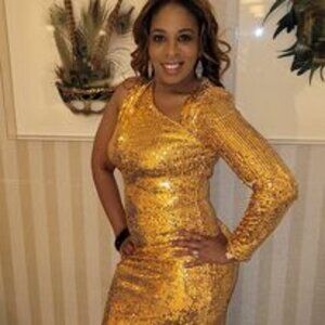 SHEIN Asymmetrical Neck Split Back Sequins Bodycon Dress